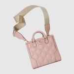 Gucci GG Matelassé Mini Top Handle Pink Bag For Women ‎728309 UM8HG 5941- 9 Inches/ 22.8 Cm