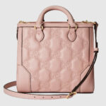 Gucci GG Matelassé Mini Top Handle Pink Bag For Women ‎728309 UM8HG 5941- 9 Inches/ 22.8 Cm
