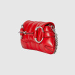 Gucci Horsebit Chain Small Shoulder Red Bag For Women 764339 AACU1 6404- 10.6 Inches/ 26.9 Cm