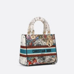 Christian Dior Mini Lady D-Lite Latte Multicolor For Women M0565ORHP_M941- 9.5 Inches/ 24 Cm