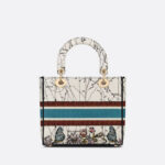 Christian Dior Mini Lady D-Lite Latte Multicolor For Women M0565ORHP_M941- 9.5 Inches/ 24 Cm