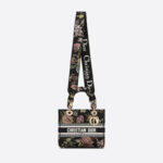 MEDIUM LADY D-LITE BAG Black Multicolor Dior Jardin Botanique Embroidery - M0565ORZB_M911