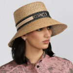 D-Bobby Large Brim Hat Yellow For Women 34DBP924G153_C160