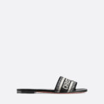 Dway Slide Beige and Black Cotton For Women KCQ209VOY_S37U