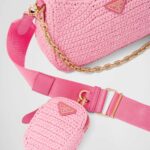 Re-Edition 2005 Raffia Bag Pink For Women 1BH204_2A2T_F0442_V_V9L