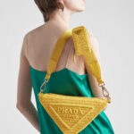 Raffia Prada Triangle Bag Yellow For Women 1BH190_2A2T_F0010_V_DRO