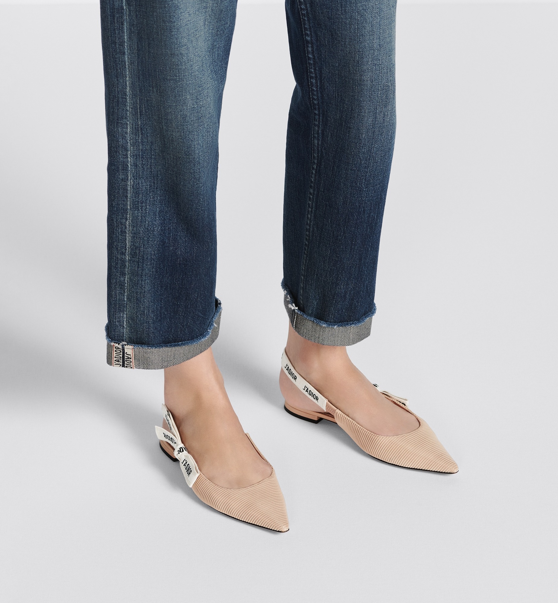 Christian Dior J'Adior Slingback Flat Nude For Women- KCB384TFL_S21U