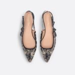 Christian Dior J'Adior Slingback Flat Beige And Black For Women- KDB660KPY_S37U