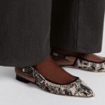 Christian Dior J'Adior Slingback Flat Beige And Black For Women- KDB660KPY_S37U