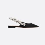 Christian Dior J'Adior Slingback Flat Black For Women- KCB384TFL_S900