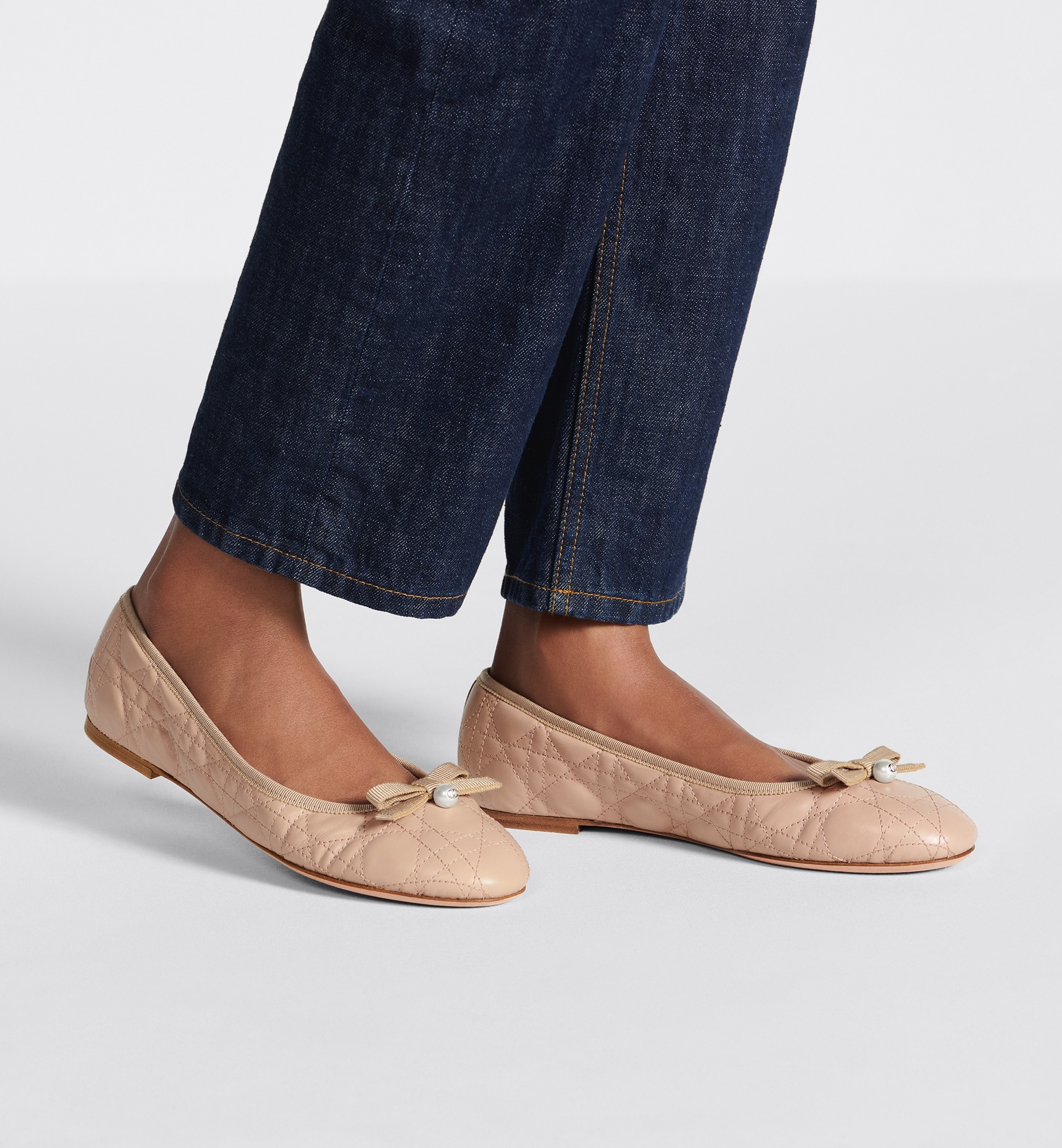 Christian Dior Ballet Flat Nude For Women- KDB877CQC_S21U