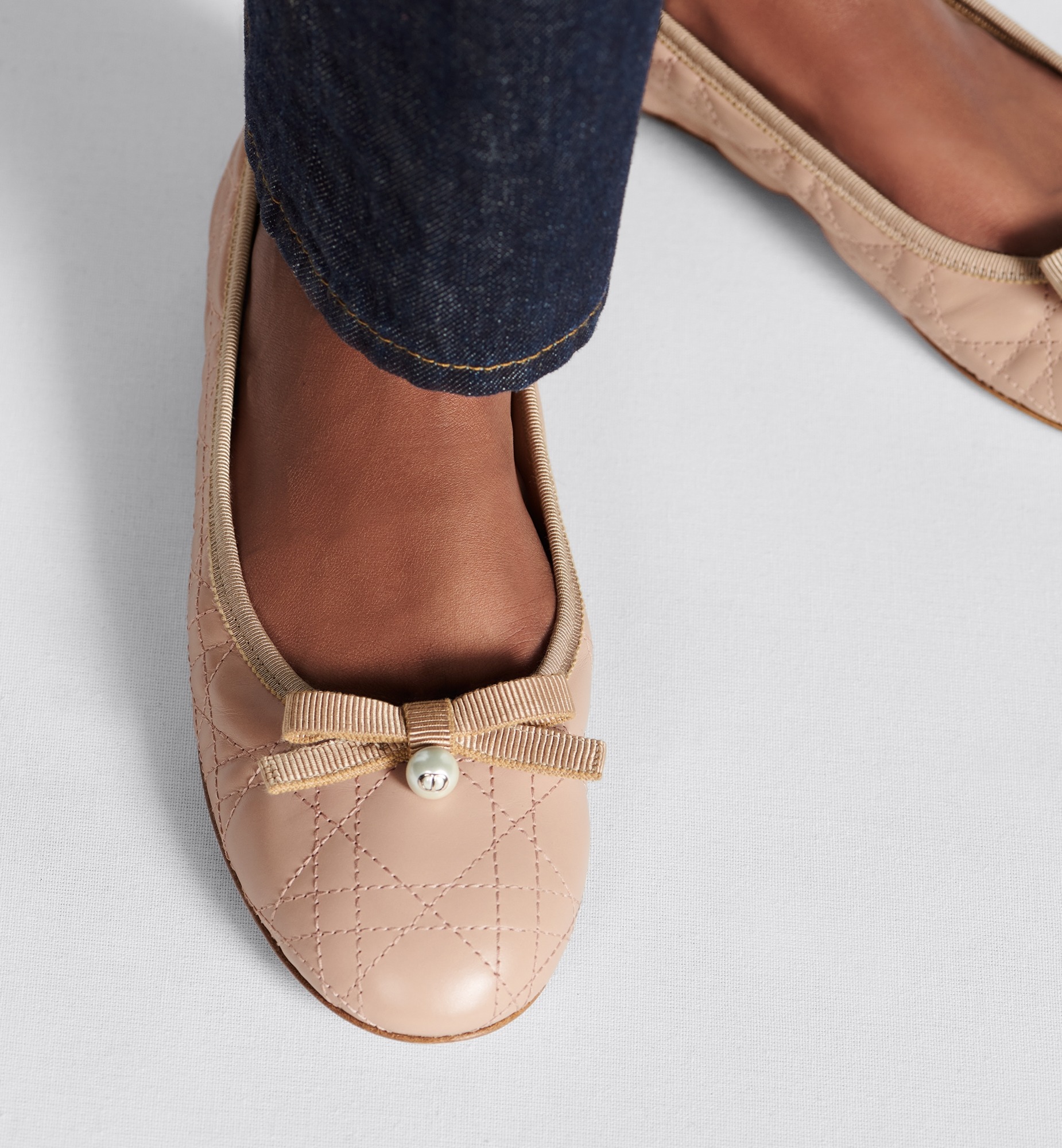 Christian Dior Ballet Flat Nude For Women- KDB877CQC_S21U
