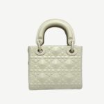Christian Dior Mini Lady Bag White For Women 6.5in/17cm