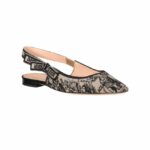 Christian Dior J'Adior Slingback Flat Beige And Black For Women- KDB660KPY_S37U