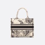 Christian Dior Small Dior Book Tote Bag Latte And Black  For Women M1265ZRHZ_M06E - 26.5 Cm/ 10.5 Inches