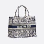 Christian Dior Medium Dior Book Tote Bag Ecru And Blue For Women M1296ZTDT_M34I - 36 Cm/ 14 Inches