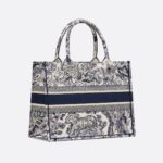 Christian Dior Medium Dior Book Tote Bag Ecru And Blue For Women M1296ZTDT_M34I - 36 Cm/ 14 Inches
