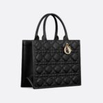 Christian Dior Medium Dior Book Tote Bag Black For Women M1324OWHP_M900 - 36.5 Cm/ 14.5 Inches