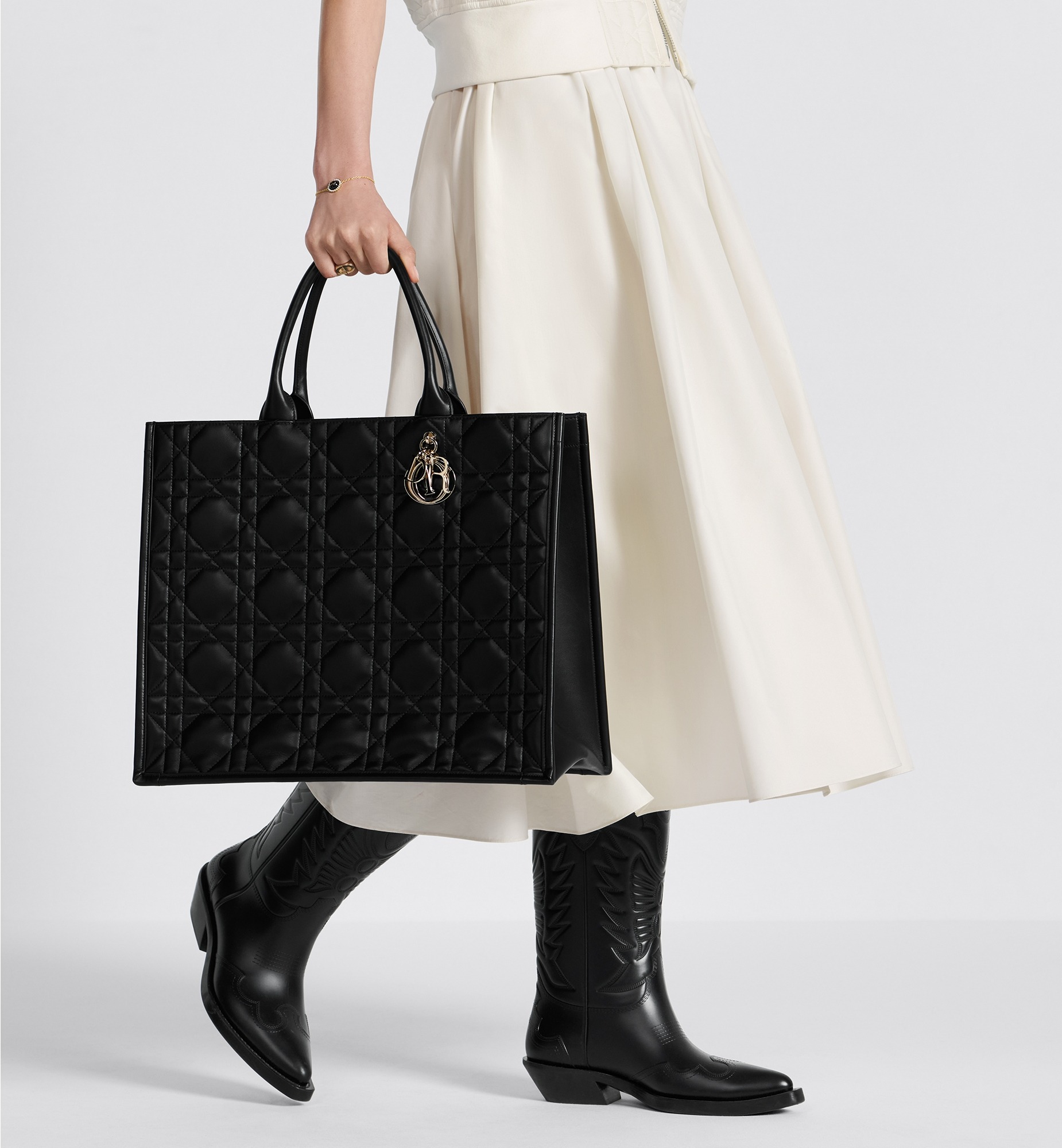 Christian Dior Large Dior Book Tote Bag Black For Women M1323OWHP_M900 - 41.5 Cm/ 16.5 Inches