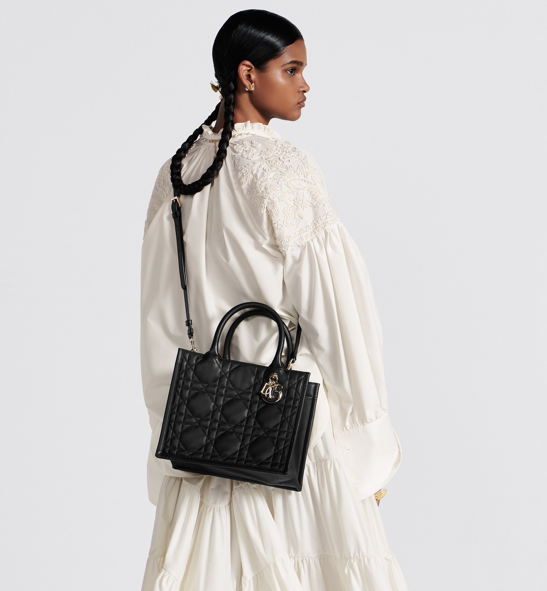 Christian Dior Small Dior Book Tote Bag Black For Women M1325OWHP_M900 - 26.5 Cm/ 10.5 Inches