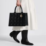 Christian Dior Medium Dior Book Tote Bag Black For Women M1324OWHP_M900 - 36.5 Cm/ 14.5 Inches