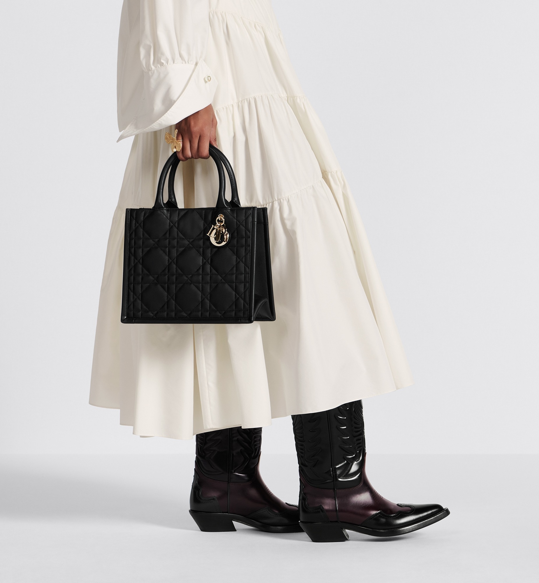Christian Dior Small Dior Book Tote Bag Black For Women M1325OWHP_M900 - 26.5 Cm/ 10.5 Inches