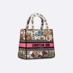 Christian Dior Medium Lady D-Lite Bag White Multicolor For Women M0565OEBJ_M20E - 24 Cm/ 9.5 Inches