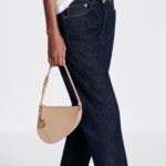 Christian Dior Saddle Rodeo Pouch Biscuit For Women S5909CCEH_M55U - 20 Cm/ 8 Inches