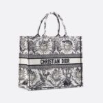 Christian Dior Large Dior Book Tote Bag White And Black For Women M1286ZECQ_M911 - 42 Cm/ 16.5 Inches