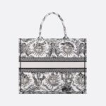 Christian Dior Large Dior Book Tote Bag White And Black For Women M1286ZECQ_M911 - 42 Cm/ 16.5 Inches