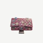 Chanel Aged Coin Medallion Mini Flap Bag Burgundy For Women 7.9in / 20cm