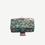 Chanel Aged Coin Medallion Mini Flap Bag Dark Green For Women 7.9in / 20cm