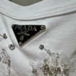 Dior Bead Flower Short-Cut Vest White For Women