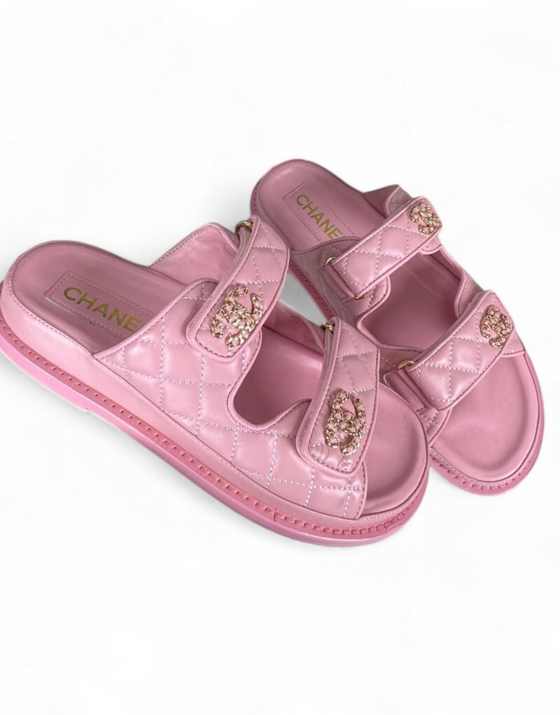 Chanel Sandals With Chanel Logo Pink For Women