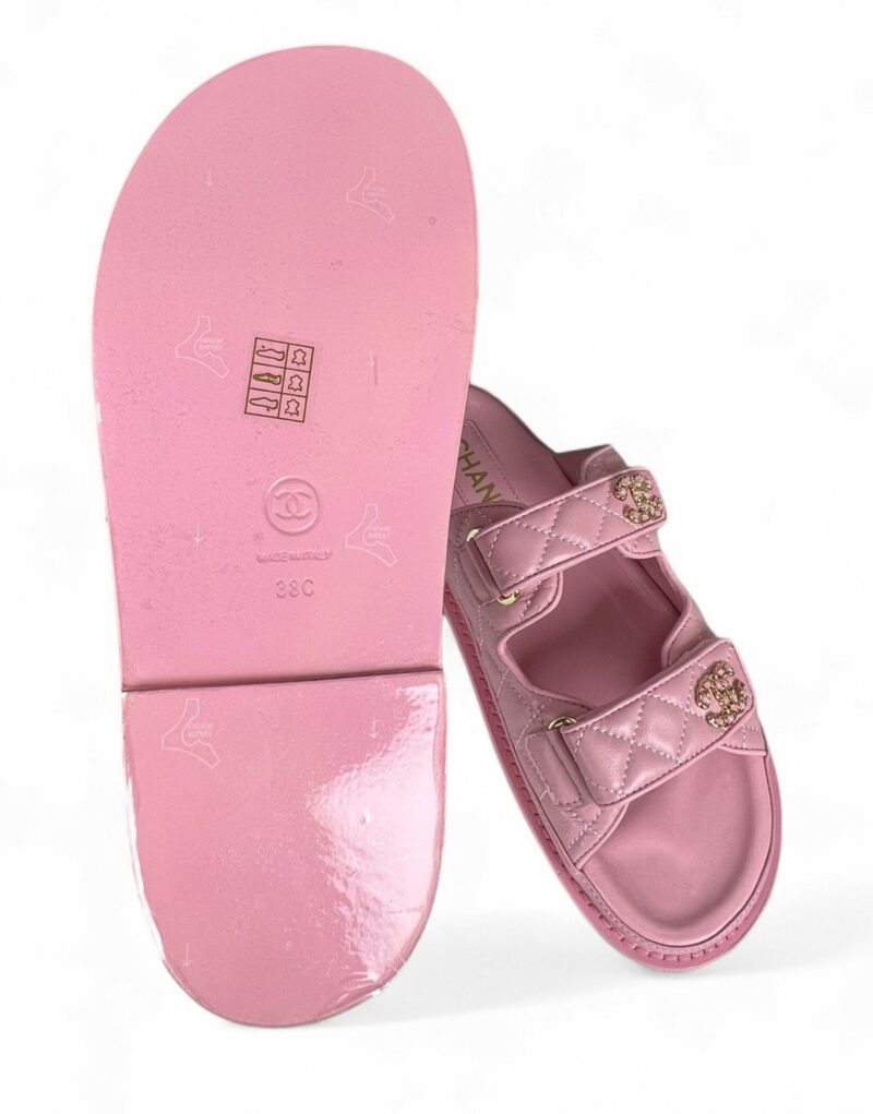Chanel Sandals With Chanel Logo Pink For Women