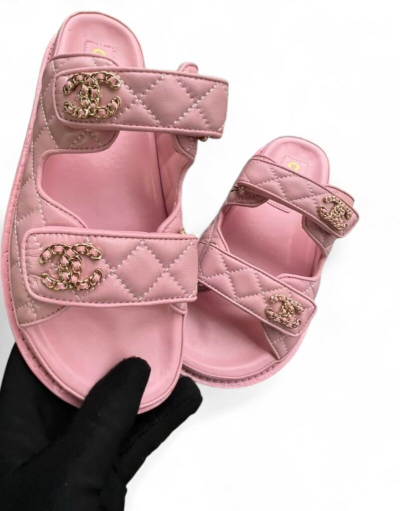 Chanel Sandals With Chanel Logo Pink For Women