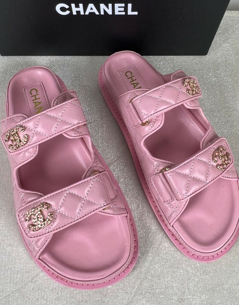 Chanel Sandals With Chanel Logo Pink For Women