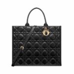 Christian Dior Large Dior Book Tote Bag Black For Women M1323OWHP_M900 - 41.5 Cm/ 16.5 Inches