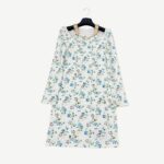 Louis Vuitton Floral Long Sleeve Dress White For Women