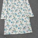 Louis Vuitton Floral Long Sleeve Dress White For Women