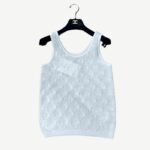 Chanel Hollow Knitted Vest White For Women