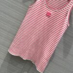 Chanel Knitted Vest Pink For Women