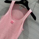 Chanel Knitted Vest Pink For Women