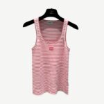 Chanel Knitted Vest Pink For Women