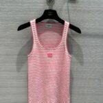 Chanel Knitted Vest Pink For Women