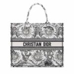 Christian Dior Large Dior Book Tote Bag White And Black For Women M1286ZECQ_M911 - 42 Cm/ 16.5 Inches