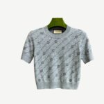 Gucci Short Sleeves T-Shirt Grey For Women