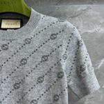 Gucci Short Sleeves T-Shirt Grey For Women