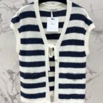 Dior Striped Knitted Camisole White For Women