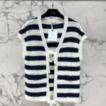 Dior Striped Knitted Camisole White For Women